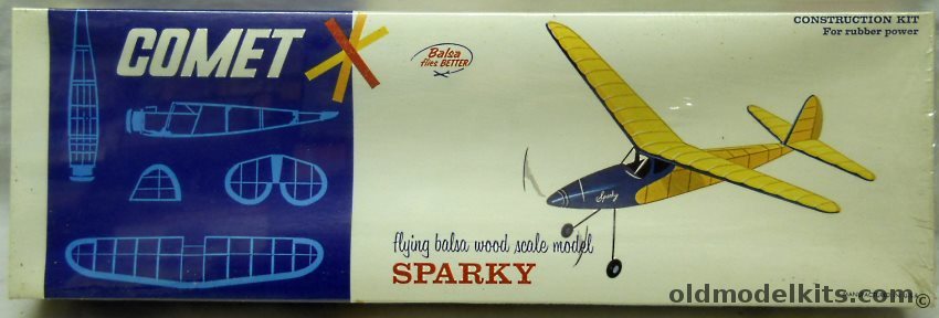 Comet Sparky - 32 Inch Wingspan Wakefield-Style Flying Aircraft, 3408-149 plastic model kit